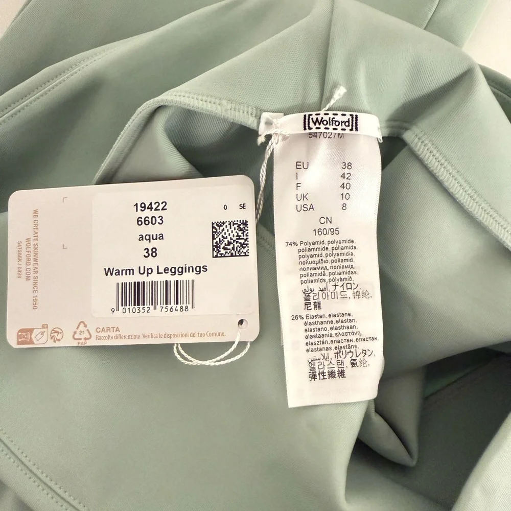 Wolford NWT Warm Up Legging - Aqua size EU 34 & 38 - Picture 7 of 7